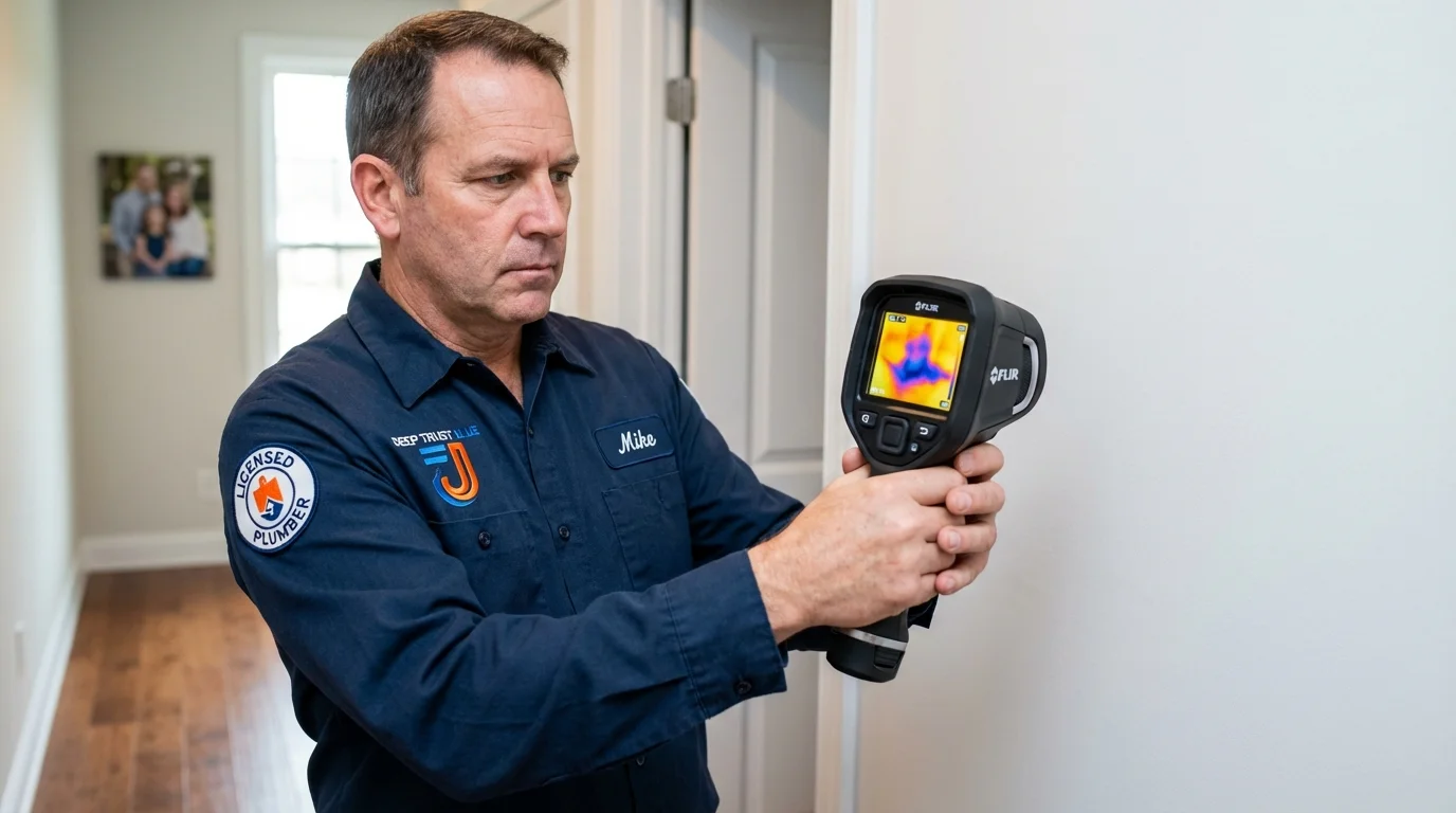 Thermal imaging leak detection by Johns Plumbing LLC in Brunswick